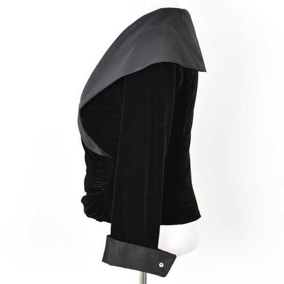 Tadashi Collection Velvet Collared Wrap Formal Evening Top - XL - Picture 5 of 11